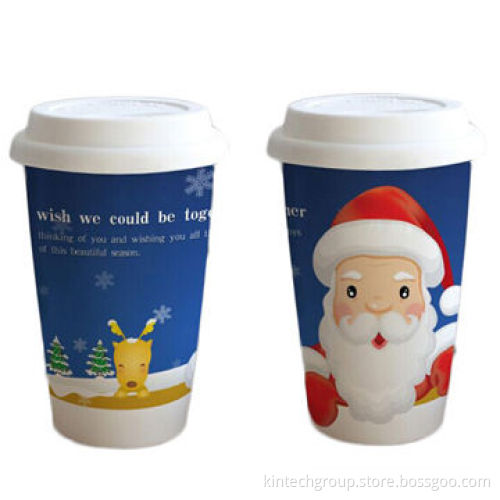 Ceramic Mug with Spoon, Made of Stoneware, Customized Designs are Accepted